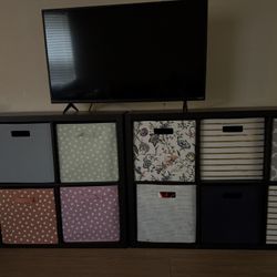 Black Cabinet With Cubies Boxes