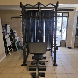 Smith Machine 2001 | Multi-Use Adj Bench | Gym Equipment | Fitness | Squat Rack | Excercise |🔴WEIGHTS AND BARBELL SOLD SEPARATELY 🔴 FREE DELIVERY 🚚