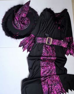 Jazzy Witch girls Halloween Costume by California Costume Child Size Medium (8-10)