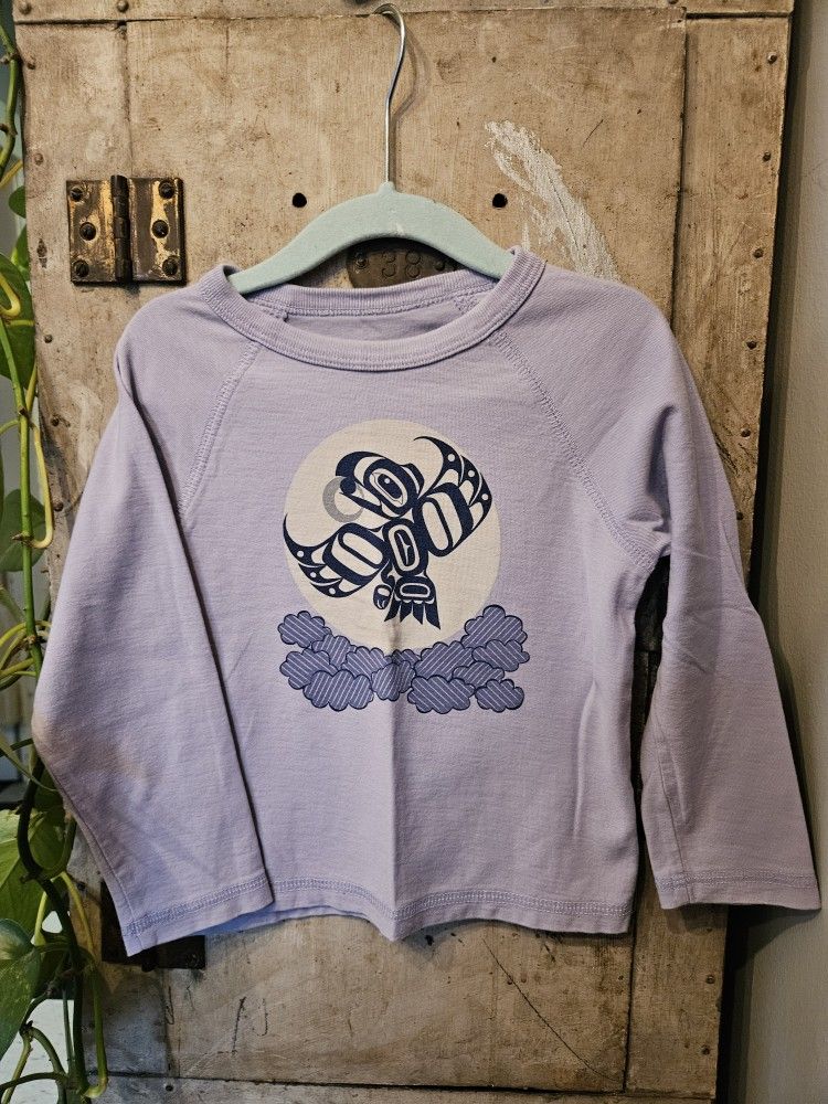 Tea Collection lilac mist storytelling raven shirt