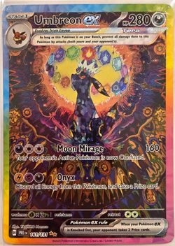 Pokemon Prismatic Evolution Umbreon Ex 161