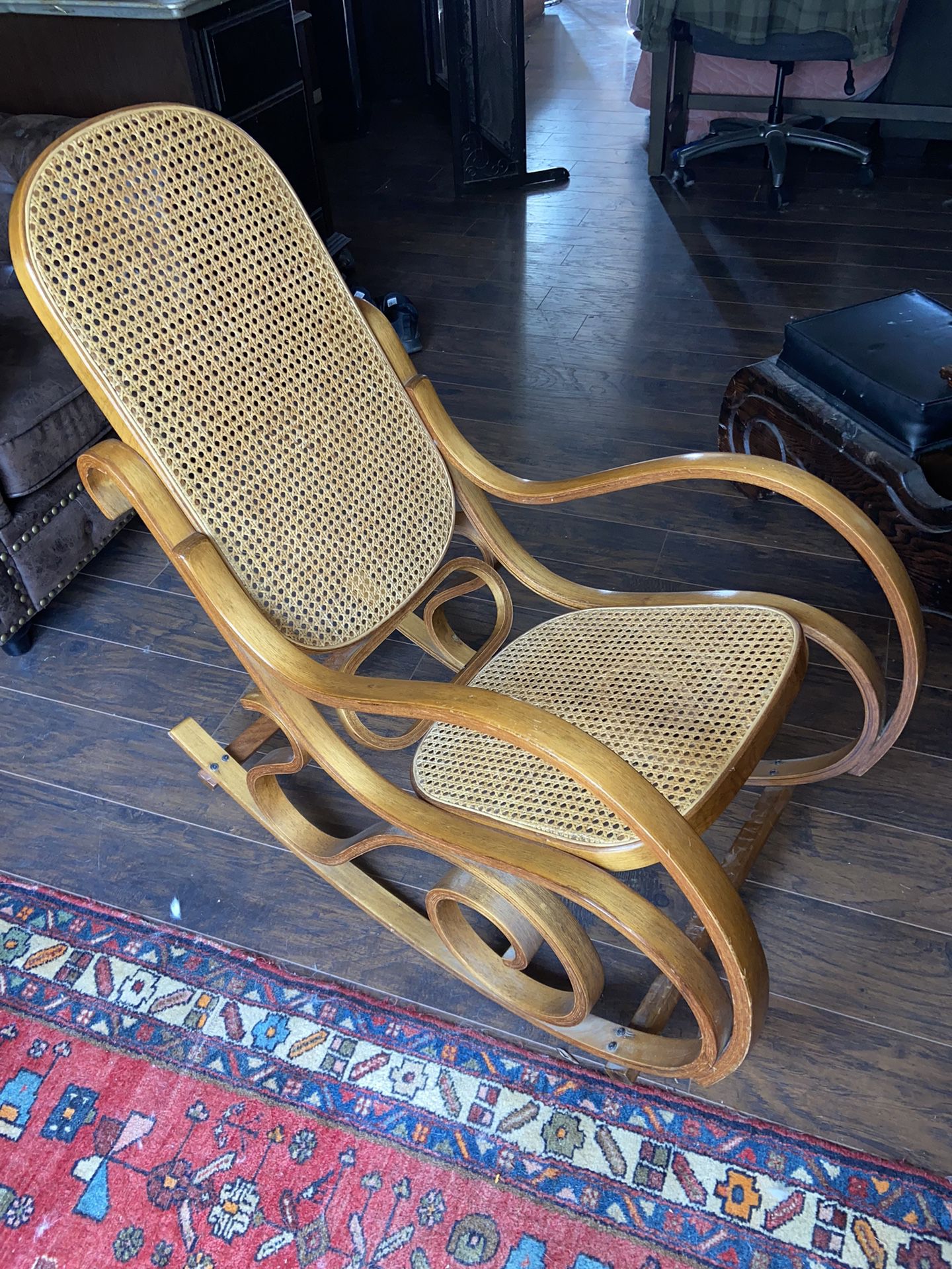 Carved Wood Rocking Chair 