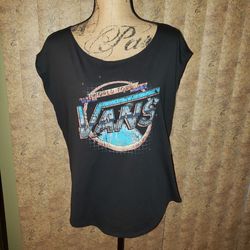 VANS BLACK WORLD TOUR SHIRT