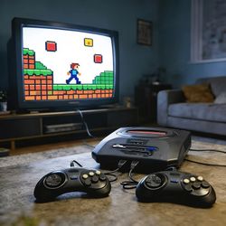 Retro-style two-player game console, plug and play, meeting all your gaming needs. Equipped with a wired AV interface, supports two-player gameplay—no