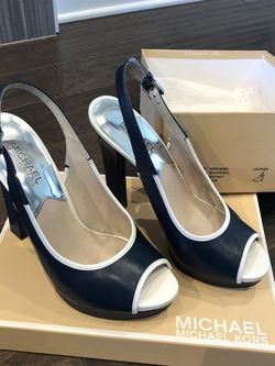 Michael Kors Adria Sling Navy/White