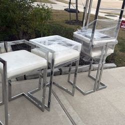 4 Isam Counter Stool w Metal Frames By Orren Ellis