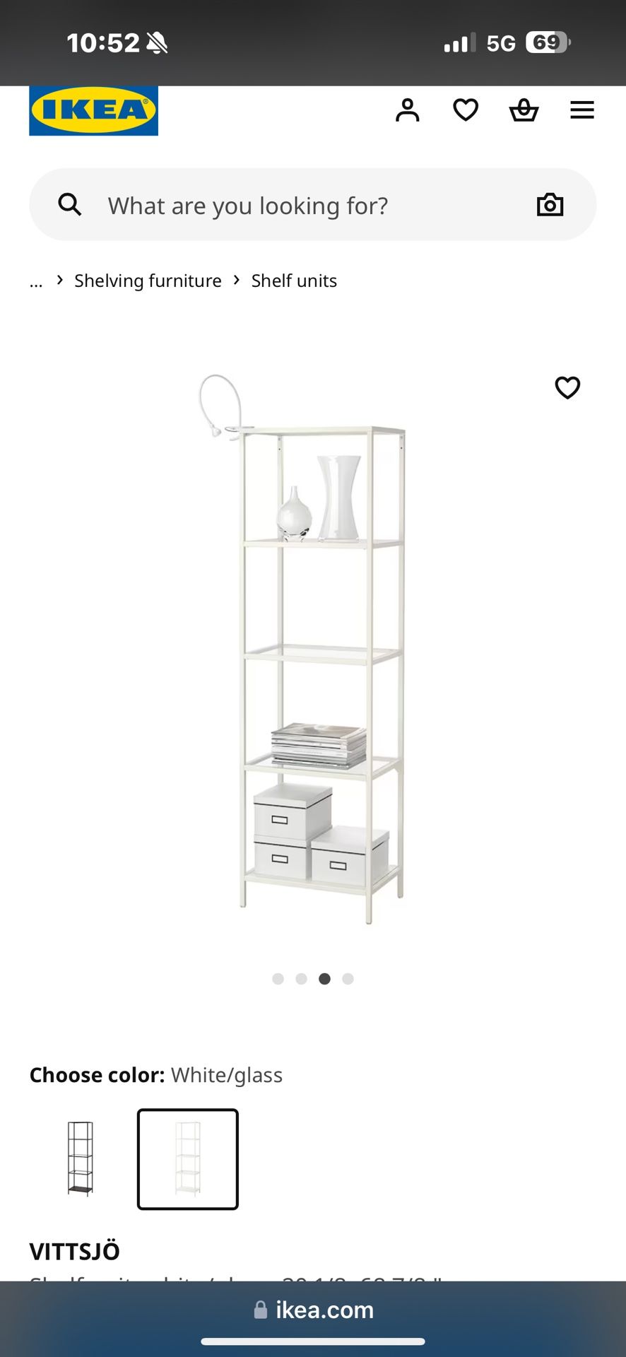 White Metal And Glass Shelves