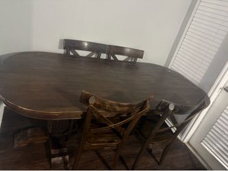 Solid sturdy dinner table