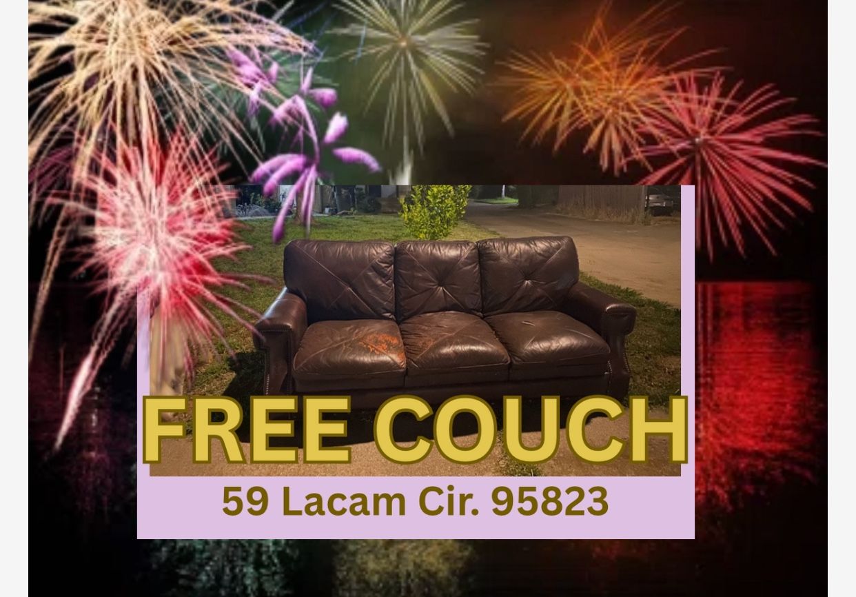 FREE LEATHER COUCH !!