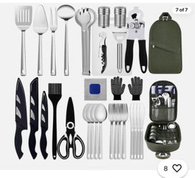 Camping Kitchen Equipment Camping Cooking Utensils Set Portable Picnic Cookware