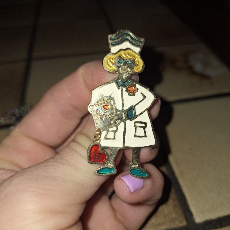 Vintage Nurse Pin