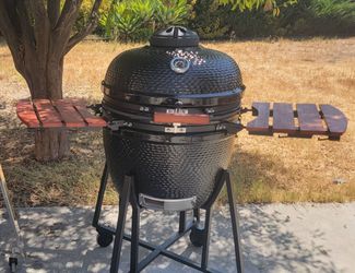 New Black Kalamera 24” Ultimate Outdoor Kamado Ceramic Grill