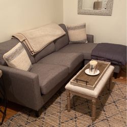 Grey L-Sectional Couch