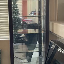 Home Meridian Lighted 5 Shelf Corner Curio Cabinet