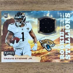 2021 Playoff Football TRAVIS ETIENNE JR Rookie Stallions Patch RC Insert Jaguars