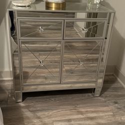 Glam Mirrored Nightstands