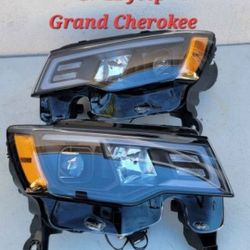 17-22 Jeep Grand Cherokee LED DRL Projector Headlights Luces Calaveras Micas Faros Focos Faroles Headlamps 