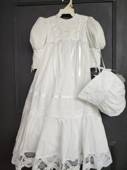 100% Cotton Girls Christening & Baptismal gown,perfect for any special occasion