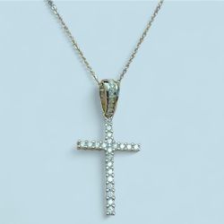 925 Moissanite Cross Necklace 