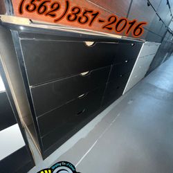 Black Katy Eight Drawer Dresser Chest Cajonera Comoda 