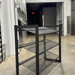 Gray 3-Tier Metal Shelf