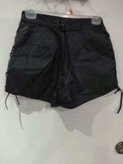 Leather Shorts Black