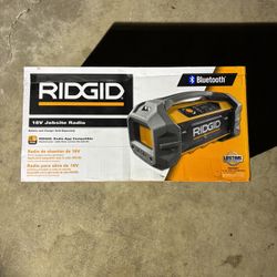 RIDGID Jobsite Radio Speaker Bluetooth Wireless R84087 18V Weather-Resistant