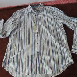 robert graham bone nottingham button up shirt 2XL NWT $198.00