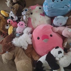 Hudge stuffed animal lot some squishmallows