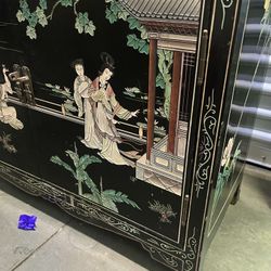 Asian Cabinet and mirror 