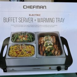 Chefman Electric Buffet Server & Warming Tray – 3 Pan Set