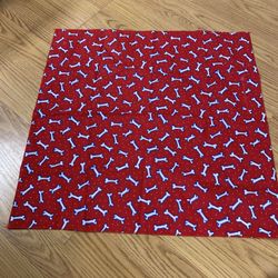 Red With Pattern Dog Scarf or Bandana