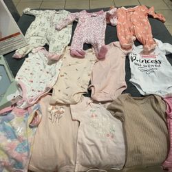 Baby Items (Girls clothes Good Condition) Picture Frames , Breast pump , Stroller Doona 