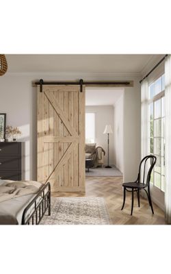 CCJH 6.6FT Single Sliding Barn Door Hardware Kit