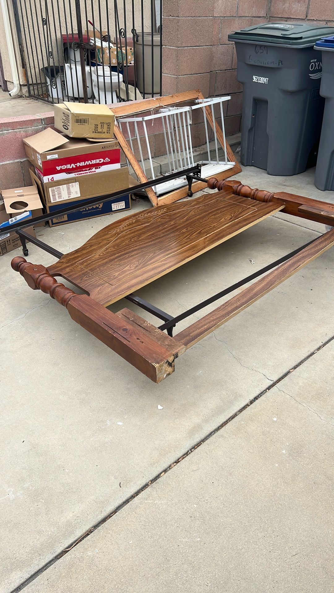 Full Size Bed Frame And Headboard. Free