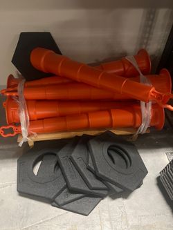 10 pack Orange Traffic Cones with Weighted Bases