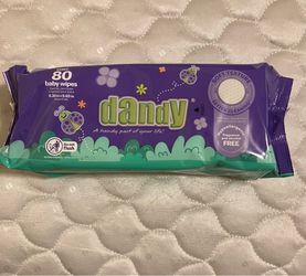 Dandy Baby Wipes 80 Count - New Sealed