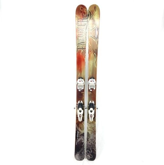 177 cm Nordica Enforcer 98 skis with binding size 177cm used snowskis for men skies 180cm bindings shaped ski package powder 180 98mm wide width 98 mm