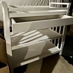 Baby Changing Table W/ Drawer & Storage Shelves