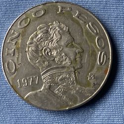1977 Mexico 5 Pesos coin
