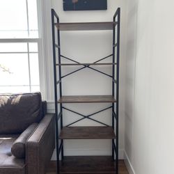 Bookcase Shelf - 5 Shelves Brown & Black