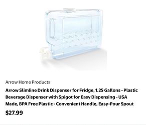 1.25 Gallon beverage dispenser stackable plastic water jug camping picnic beach on the go