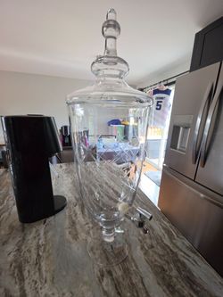 Shannon Crystal Cut Glass Beverage Dispenser