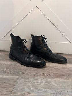Cole Haan Zerogrand City Black Leather Casual Dress Boots Mens Size 13M