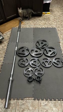Barbell set new with rack
