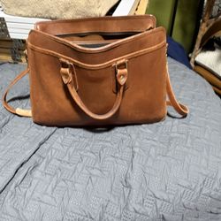 Unisex, leather laptop bag