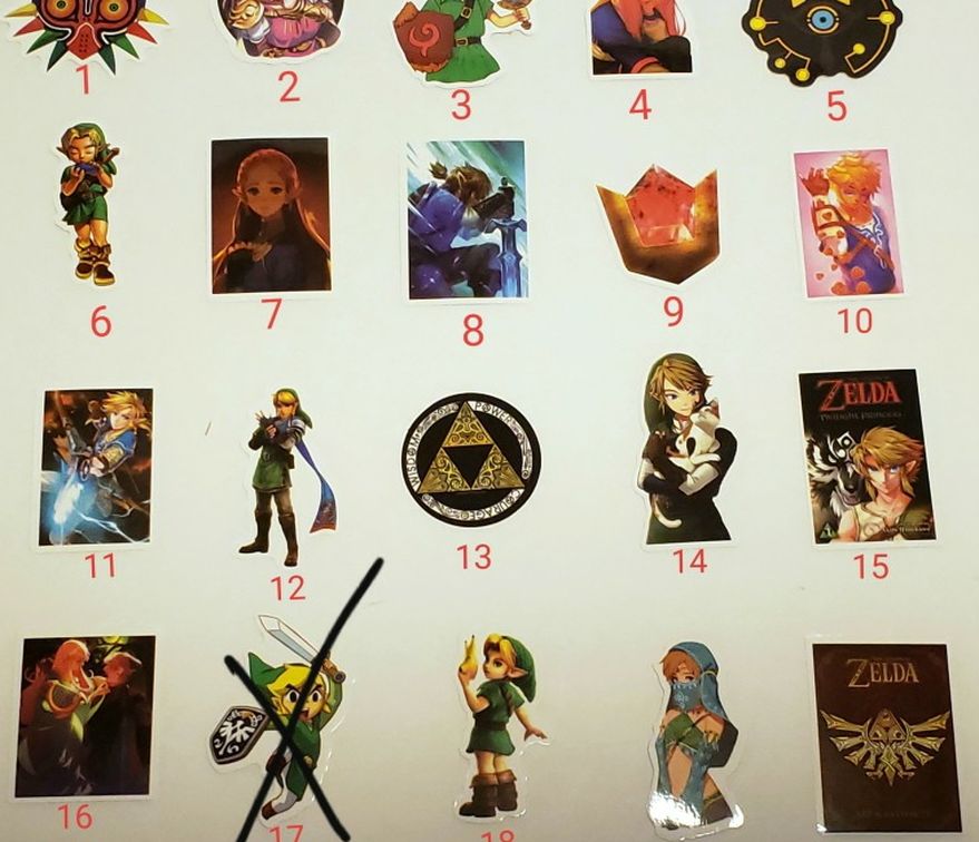 The Legend of Zelda Hydro flask Water Bottle Vinyl Stickers