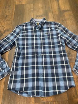 Men’s blue plaid long sleeve shirt size medium by LEE #19