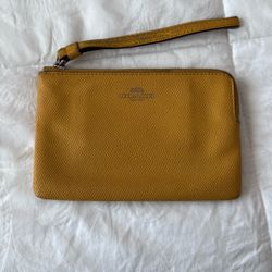 Coach Yellow Wristlet