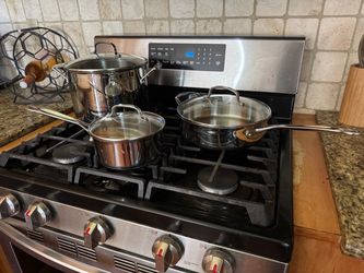 Cuisinart Stainless Steel Cookware Set with Glass Lids